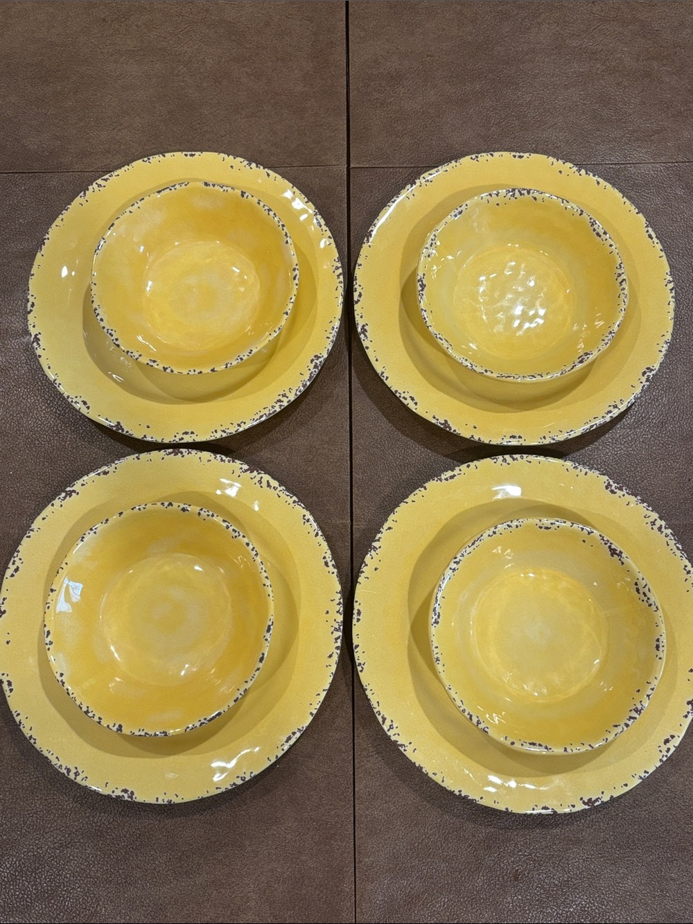 Tommy Bahama Rustic Crackle Tuscan Melamine Plates & Bowls